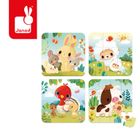 Janod, Zwierzątka na farmie, puzzle progresywne w walizce, 4 układanki