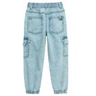 Jasnoniebieskie jeansy o kroju jogger z regulacją Cool Club
