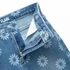 Jeansowe spodnie flare w kwiaty Cool Club