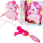 Jednorożec, plecak z pistoletem na wodę, różowy