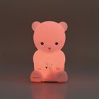 Kaloo, Intempoler, Miś, silikonowa lampka nocna z wejściem USB, trzy kolory