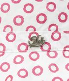 Kapelusz dziewczęcy, biały, różowe wzory, Döll