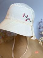 Kapelusz dziewczęcy safari, wiązany, żółty, Iltom