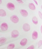 Kapelusz dziewczęcy, wiązany, biało-różowy, grochy, Döll