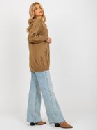 Kardigan damski z wełną, oversize, beżowy, Rue Paris