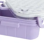 Kayokki, lunchbox dzielony, Szachownica, fioletowo-biała