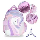 Kayokki, plecak szkolny, 1-komorowy, Jednorożec, fioletowy