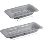 Kesper, sitko kuchenne do zlewu, plastikowe, szare, 36,2-20,2-6,5 cm