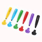 Kidea, flamastry jumbo, zestaw z figurką, dinozaury, 6 kolorów