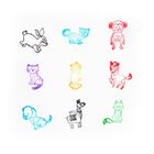 Kidea, stempelki ozdobne samotuszujące, 9 szt.