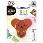 Kidea, zakreślacz 3w1, zwierzaki, 1 szt.