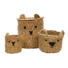 Kids Collection, Joy, pojemniki na zabawki, misie z uszkami, 3 szt.