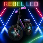 Kidwell, Rebel LED, rowerek biegowy, neonowy, różowy