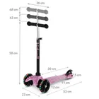 Kidwell, Uno, hulajnoga 3-kołowa LED, balansowa, clouds