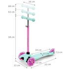 Kidwell, Uno, hulajnoga 3-kołowa LED, balansowa, mint