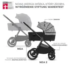 Kinderkraft, Bizuu, Nea 2, wózek wielofunkcyjny 2w1, Lunar Black