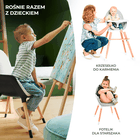 Kinderkraft, Fini, krzesełko do karmienia, 2w1, czarne