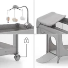 Kinderkraft, Leody Up, łóżeczko turystyczne z akcesoriami, grey