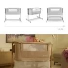 Kinderkraft, Nestee Grow 2, łóżeczko dostawne, light grey