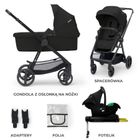 Kinderkraft, Newly, wózek wielofunkcyjny, 4w1, classic black
