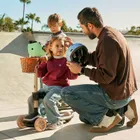 Kinderkraft, RAKET UP, hulajnoga 3-kołowa LED, 2w1, Pink