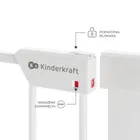 Kinderkraft, Safe Snap, bramka ochronna, biała