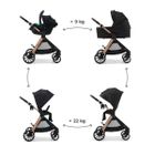 Kinderkraft, Vesto 2, wózek wielofunkcyjny 3w1, black