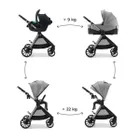 Kinderkraft, Vesto 2, wózek wielofunkcyjny 3w1, gray