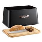 Kinghoff, chlebak z deską do krojenia, stalowy, KH-1948