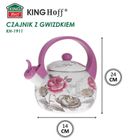 Kinghoff, czajnik emaliowany z gwizdkiem, 2l, KH-1911