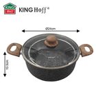 Kinghoff, garnek marmurowy z koszem do smażenia, 4l, kh-1985