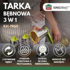 Kinghoff, tarka bębnowa do warzyw, sera, kh-1960