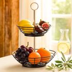 Kinvara, dwupoziomowa patera na owoce, metal