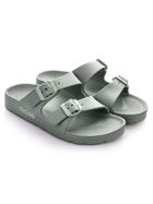 Klapki damskie, zielone, Fitclog