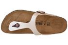 Klapki japonki damskie, białe, perłowe, Birkenstock Gizeh BF
