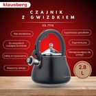 Klausberg, czajnik stalowy z gwizdkiem, 2,8l, KB-7918