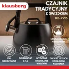 Klausberg, czajnik z gwizdkiem, stalowy, 2,5l, KB-7915