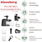 Klausberg, sokowirówka, wyciskarka wolnoobrotowa, czarna, KB-7866