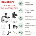Klausberg, sokowirówka, wyciskarka wolnoobrotowa, srebrna, KB-7868