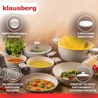 Klausberg, zestaw garnków marmurkowych, 12 elementów, kb-7969