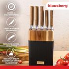 Klausberg, zestaw noży w bloku akacjowym, kb-7981