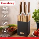 Klausberg, zestaw noży w bloku akacjowym, kb-7983