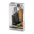 Könighoffer, Harmony, komplet noży w bloku kauczukowym, 6 elementów