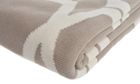 Koc we wzory, beżowy dwustronny, 100% bawełna, 125-150 cm