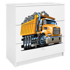 Kocot Kids, Babydreams, komoda, biała, ciężarówka