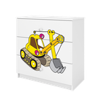 Kocot Kids, Babydreams, komoda, biała, koparka