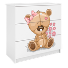 Kocot Kids, Babydreams, komoda, biała, miś kwiatki