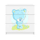 Kocot Kids, Babydreams, komoda, biała, niebieski miś