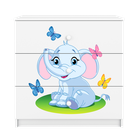 Kocot Kids, Babydreams, komoda, biała, słonik