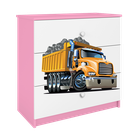 Kocot Kids, Babydreams, komoda, różowa, ciężarówka